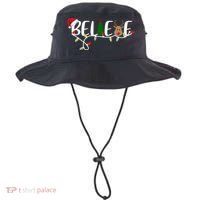 Believe Santa Claus Reindeer Christmas Festive Bucket Hat thumb 0