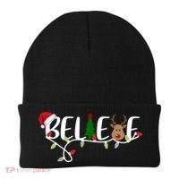 Believe Santa Claus Reindeer Christmas Festive Beanie thumb 0