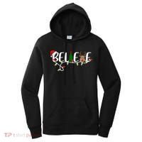 Believe Santa Claus Reindeer Christmas Festive Women's Hoodie thumb 0