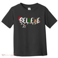 Believe Santa Claus Reindeer Christmas Festive Toddler T-Shirt thumb 0