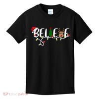 Believe Santa Claus Reindeer Christmas Festive Kids T-Shirt thumb 0