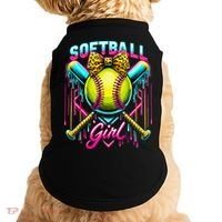 Baseball Sister Coquette Bow Women Cheer Baseball Fan Gift Doggie Tank thumb 0