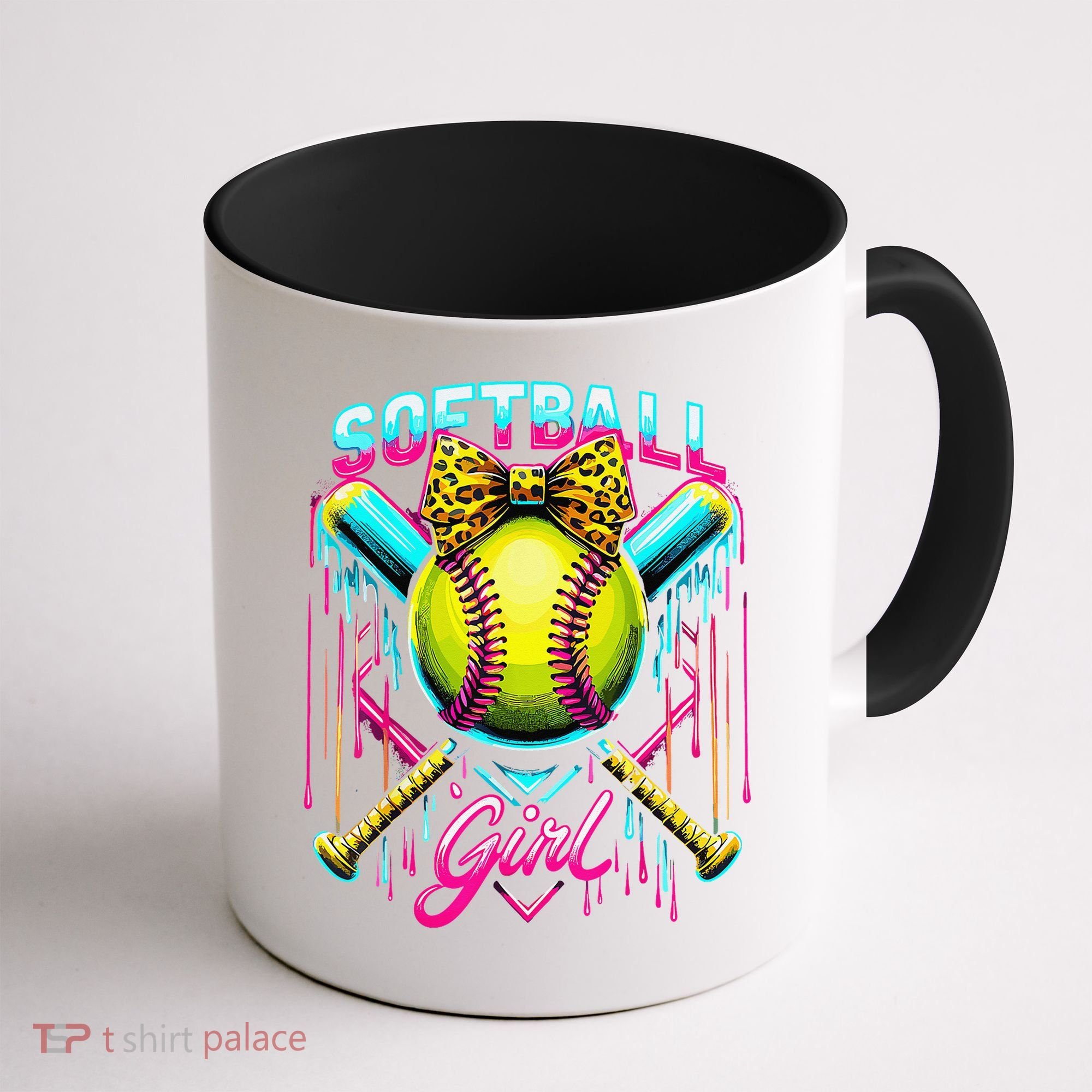 Baseball Sister Coquette Bow Women Cheer Baseball Fan Gift Coffee Mug