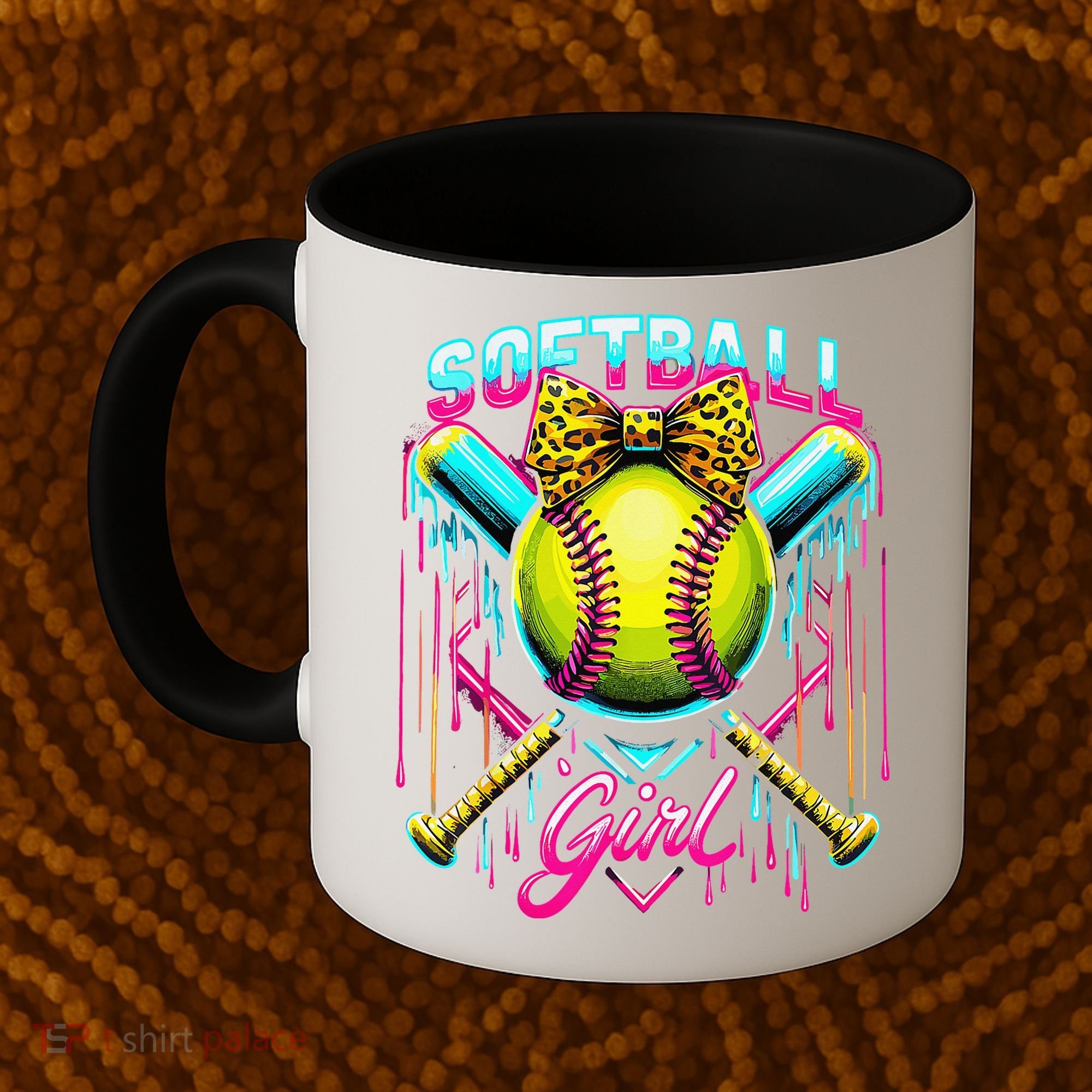 Baseball Sister Coquette Bow Women Cheer Baseball Fan Gift Coffee Mug