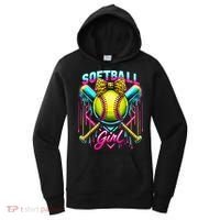 Baseball Sister Coquette Bow Women Cheer Baseball Fan Gift Women's Hoodie thumb 0