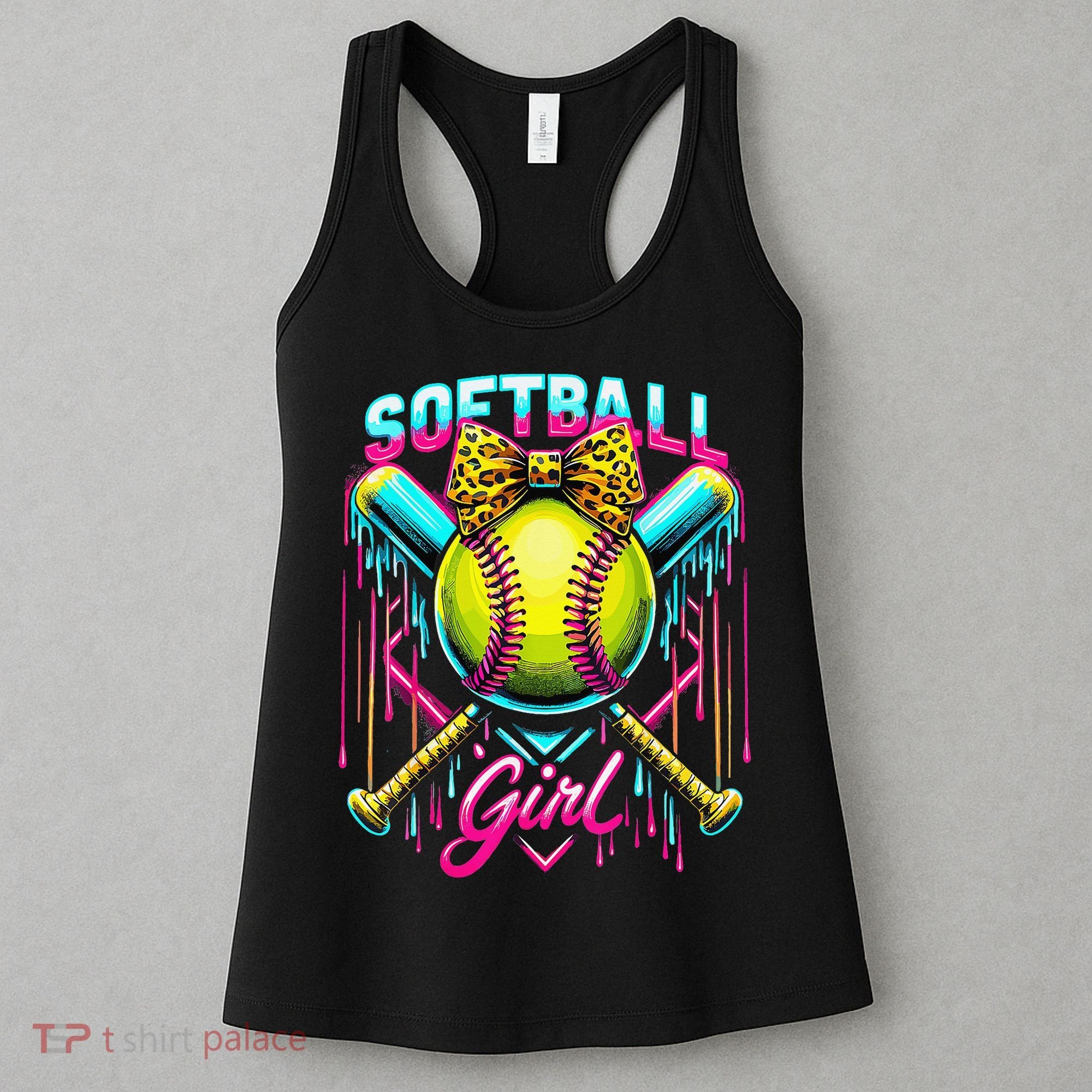 Baseball Sister Coquette Bow Women Cheer Baseball Fan Gift Women's Tank Top