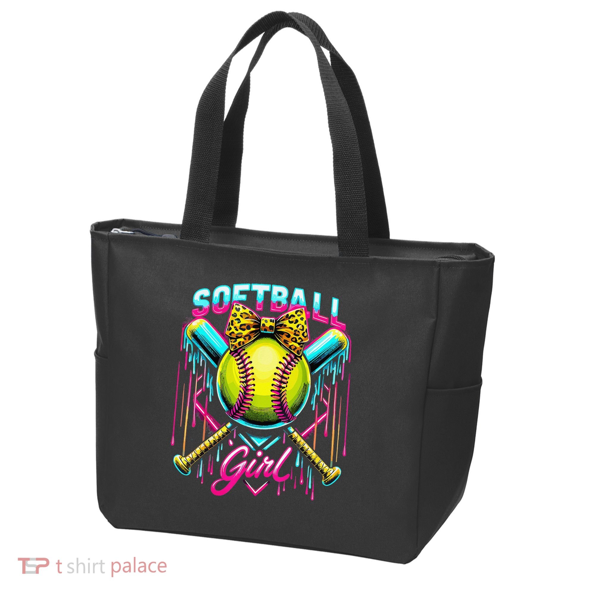 Baseball Sister Coquette Bow Women Cheer Baseball Fan Gift Tote Bag