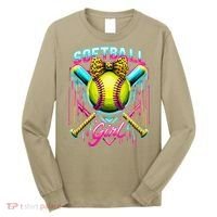 Baseball Sister Coquette Bow Women Cheer Baseball Fan Gift Long Sleeve Shirt thumb 0