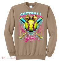 Baseball Sister Coquette Bow Women Cheer Baseball Fan Gift Sweatshirt thumb 0