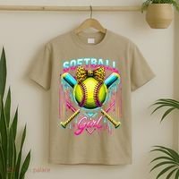 Baseball Sister Coquette Bow Women Cheer Baseball Fan Gift T-Shirt thumb 2