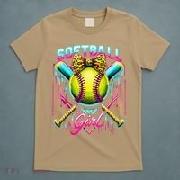 Baseball Sister Coquette Bow Women Cheer Baseball Fan Gift T-Shirt thumb 5