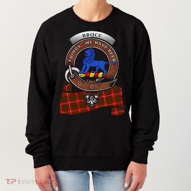 Bruce Scottish Clan Badge & Tartan Women's Sweatshirt