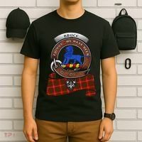 Bruce Scottish Clan Badge & Tartan T-Shirt thumb 6