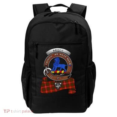 Bruce Scottish Clan Badge & Tartan Backpack