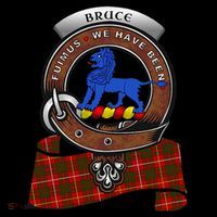 Bruce Scottish Clan Badge & Tartan Women's Hoodie thumb 2