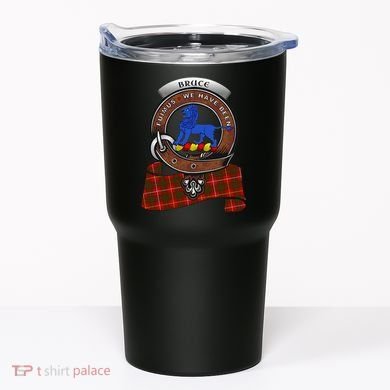 Bruce Scottish Clan Badge & Tartan Tumbler