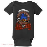 Bruce Scottish Clan Badge & Tartan Baby Bodysuit thumb 0