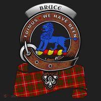 Bruce Scottish Clan Badge & Tartan Hat thumb 2