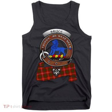 Bruce Scottish Clan Badge & Tartan Tank Top