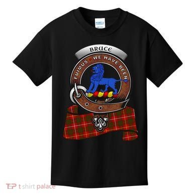 Bruce Scottish Clan Badge & Tartan Kids T-Shirt