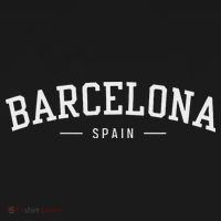 Barcelona Spain College Style Vacation Souvenir Long Sleeve Shirt thumb 2