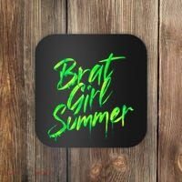 Brat Summer Cute Retro Summer Coaster thumb 0