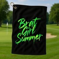 Brat Summer Cute Retro Summer Golf Towel thumb 1