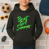 Brat Summer Cute Retro Summer Kids Hoodie thumb 2