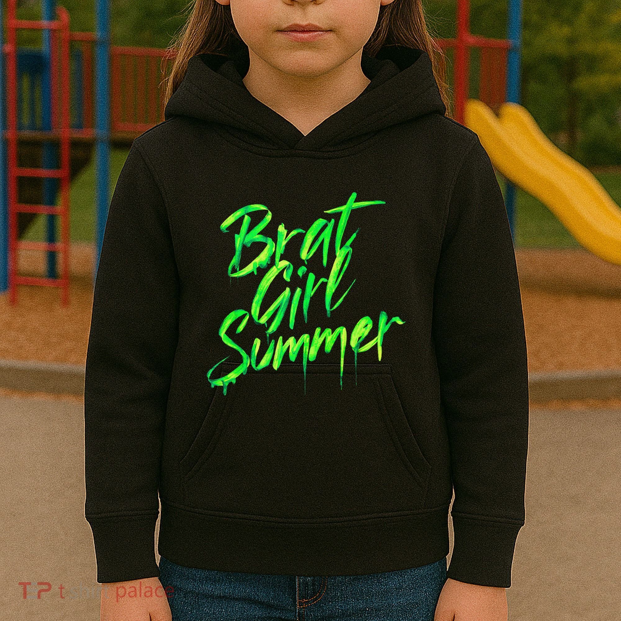 Brat Summer Cute Retro Summer Kids Hoodie