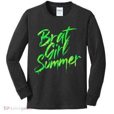 Brat Summer Cute Retro Summer Kids Long Sleeve Shirt