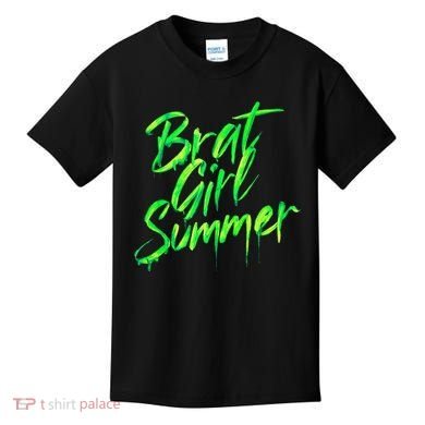Brat Summer Cute Retro Summer Kids T-Shirt