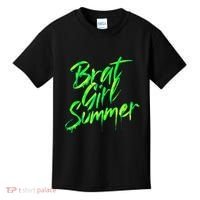 Brat Summer Cute Retro Summer Kids T-Shirt thumb 0