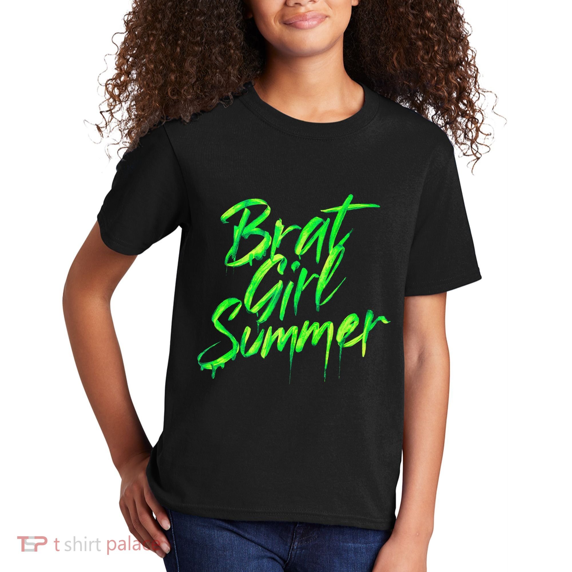 Brat Summer Cute Retro Summer Kids T-Shirt