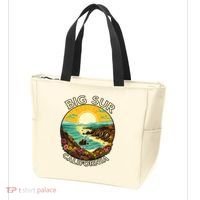 Big Sur California Beach Central Coast Retro Forest Camping Tote Bag thumb 3