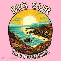Big Sur California Beach Central Coast Retro Forest Camping Coaster thumb 2