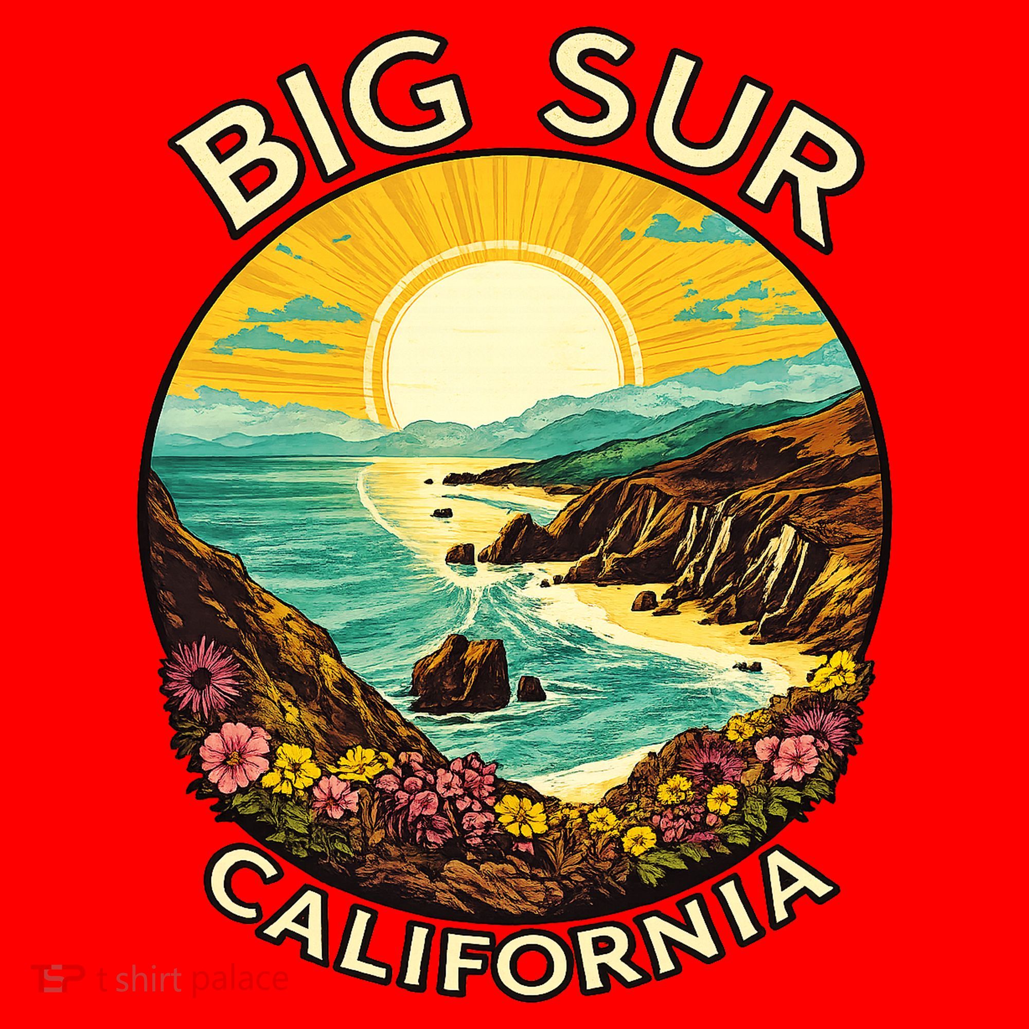Big Sur California Beach Central Coast Retro Forest Camping Santa Hat