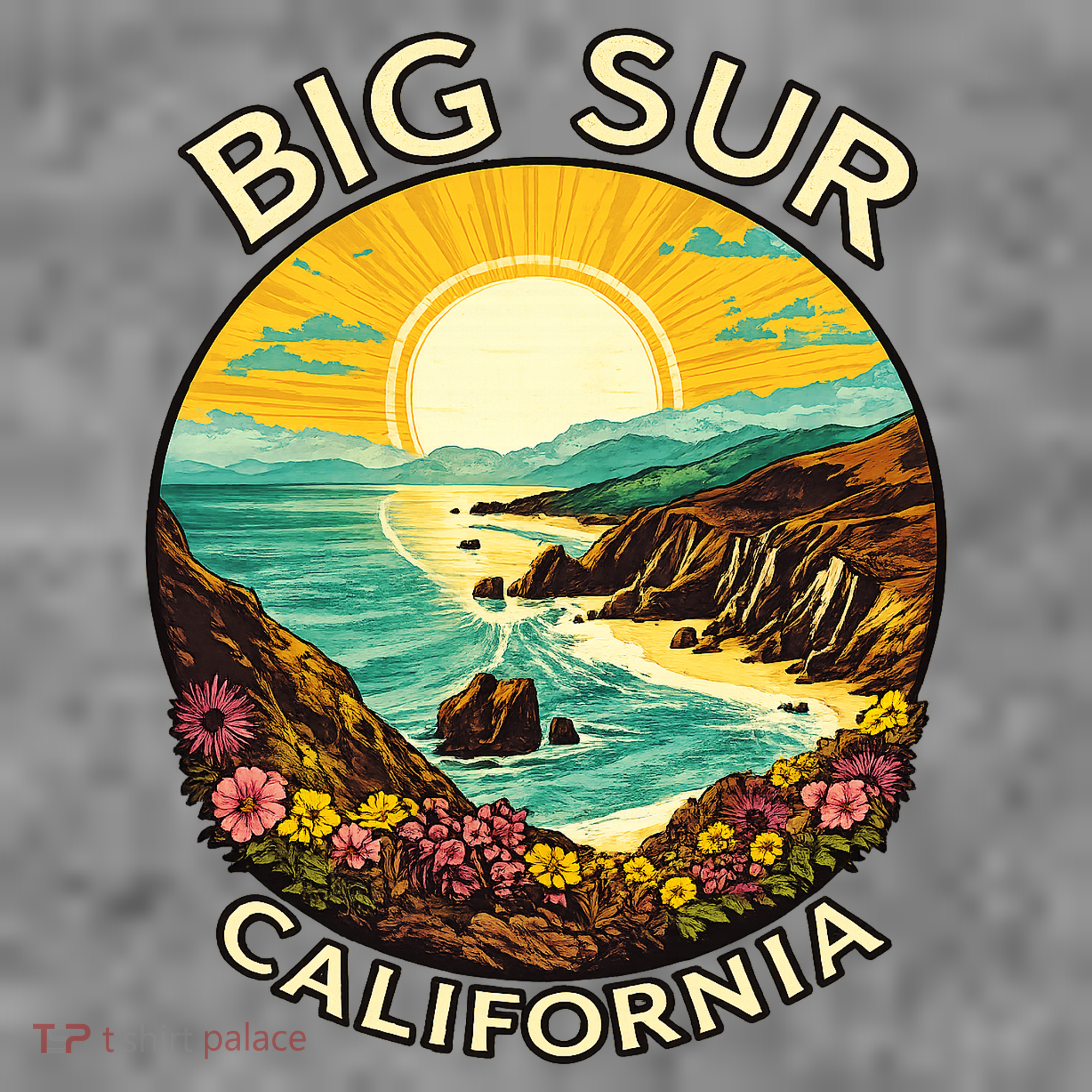 Big Sur California Beach Central Coast Retro Forest Camping Toddler Hoodie