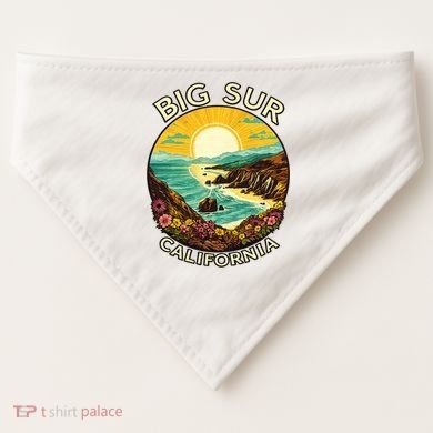 Big Sur California Beach Central Coast Retro Forest Camping USA-Made Doggie Bandana