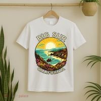 Big Sur California Beach Central Coast Retro Forest Camping T-Shirt thumb 2