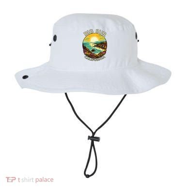 Big Sur California Beach Central Coast Retro Forest Camping Bucket Hat