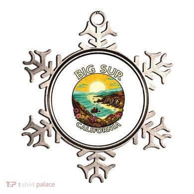 Big Sur California Beach Central Coast Retro Forest Camping Ornament