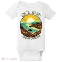 Big Sur California Beach Central Coast Retro Forest Camping Baby Bodysuit thumb 0