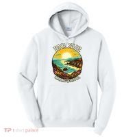 Big Sur California Beach Central Coast Retro Forest Camping Tall Hoodie thumb 0