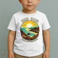 Big Sur California Beach Central Coast Retro Forest Camping Toddler T-Shirt thumb 2