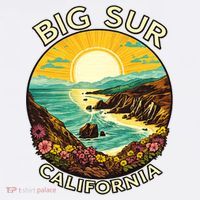 Big Sur California Beach Central Coast Retro Forest Camping Visor thumb 3