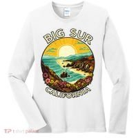 Big Sur California Beach Central Coast Retro Forest Camping Women's Long Sleeve Shirt thumb 0