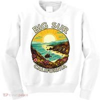 Big Sur California Beach Central Coast Retro Forest Camping Kids Sweatshirt thumb 0