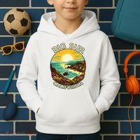Big Sur California Beach Central Coast Retro Forest Camping Kids Hoodie thumb 2