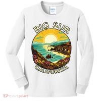 Big Sur California Beach Central Coast Retro Forest Camping Kids Long Sleeve Shirt thumb 0