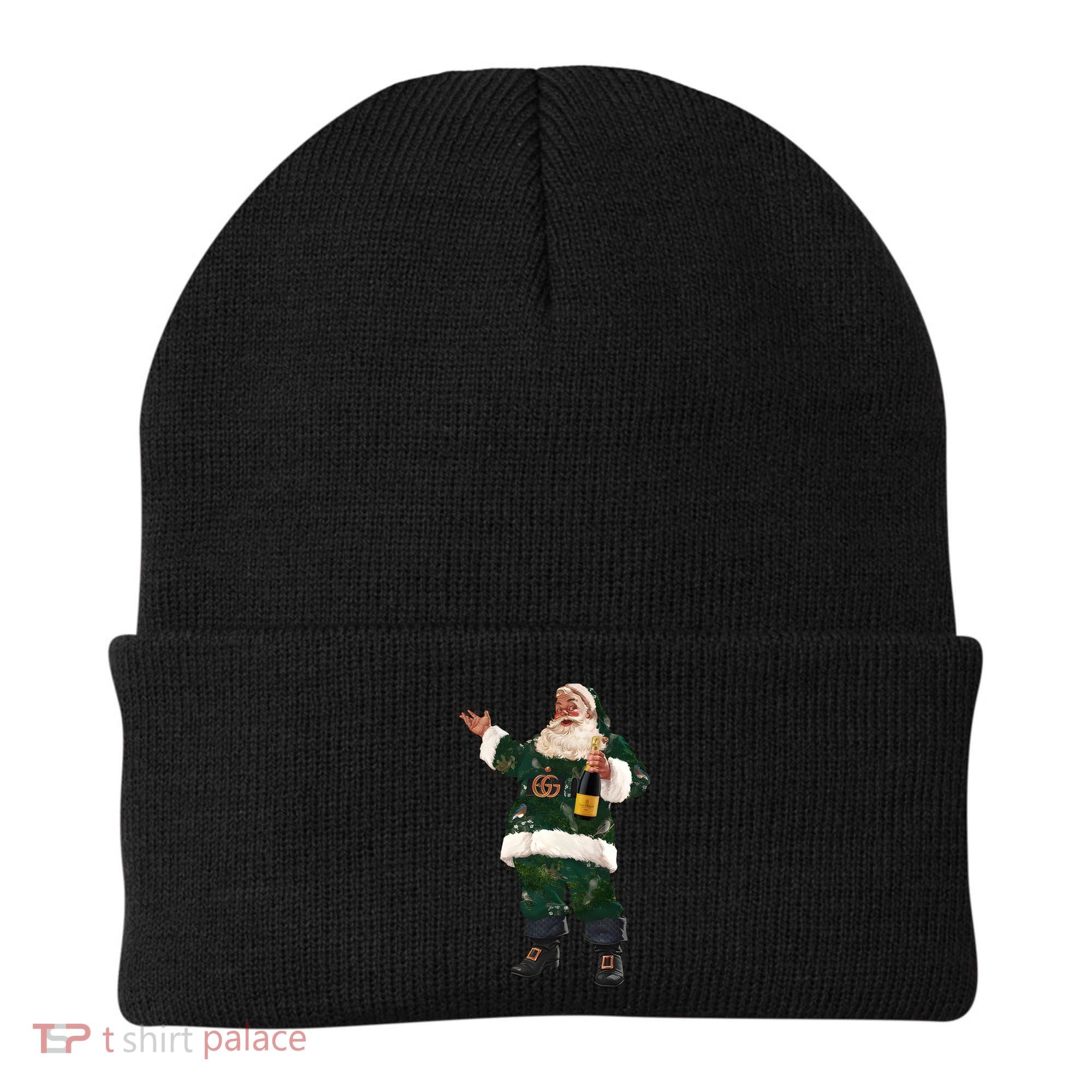 Boujee Santa Champagne Luxe Santa Funny Christmas Beanie